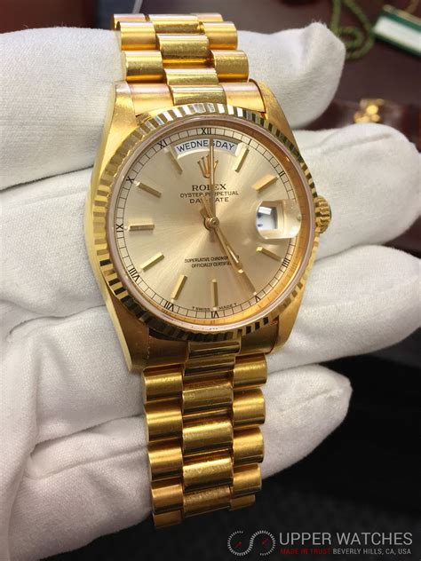 18ct gold rolex day date|rolex day date 18238.